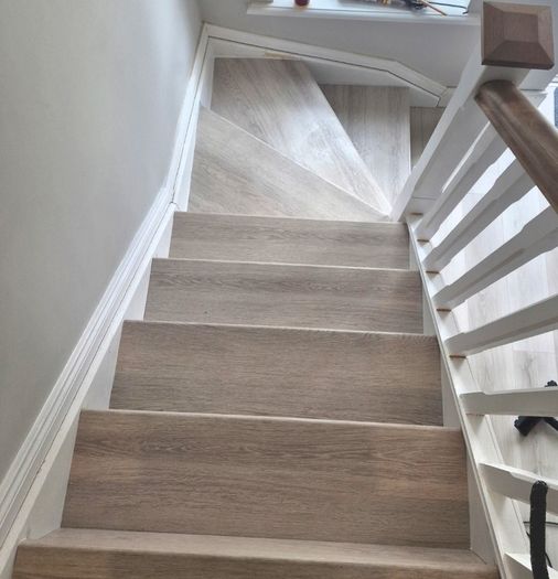 laminate stairs installed