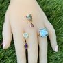 Vintage 1960/70 Topaz & Amethyst Earrings - 18ct Image 7