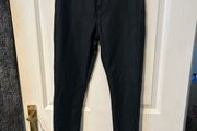 leather look trousers