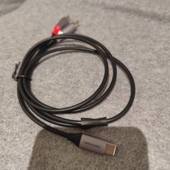 Audio cable USB C to RCA connecting phone with Amplifier