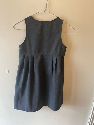 M&S grey pinafore (as new) age 8