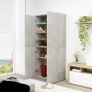 Shoe Cabinet Concrete Grey 80x39x178 cm Chipboard Image 3