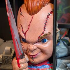 Chucky Book Nook - Horror Bookshelf Insert - Hand Painted Resin Figure