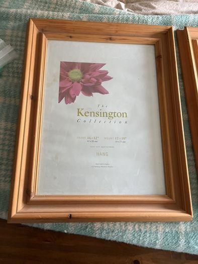 photo frames x 2 , solid oak