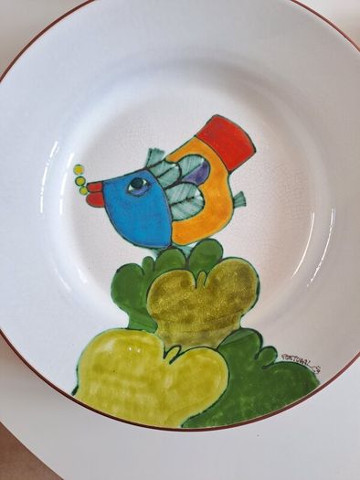 Large Ceramic Pottery Platter and Olive Dish- Excellent Condition