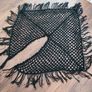 Hand kneated- black scarf Image 2