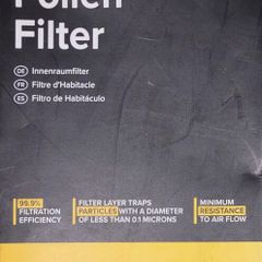 Nissan, Renault Pollen Filter