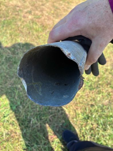 Vintage galvanised downpipe