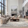 Large Grey Rug 200x290 for Living Room, Faux Wool Short Pile Non-Slip Area Rug, Machine Washable Traditional British Design for Bedroom Dining Room Image 6
