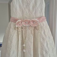 Stunning Mimilu Girls occasion dress off white Age 8