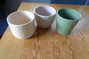 Ceramic Flower Pots x 3 for Sale