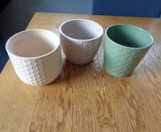 Ceramic Flower Pots x 3 for Sale