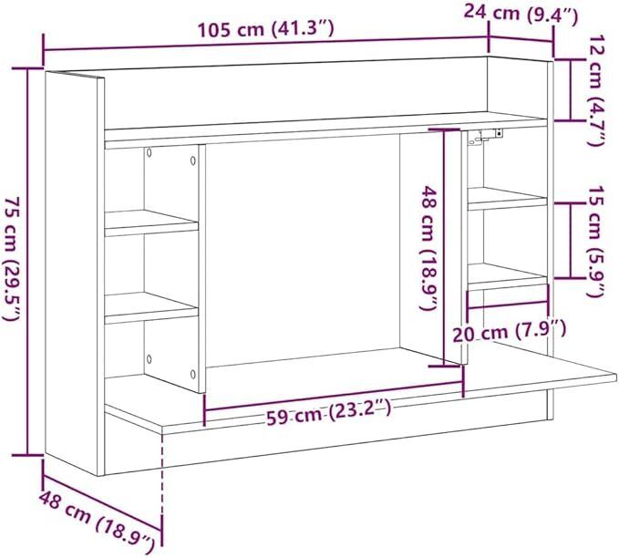 Wall mounted desk