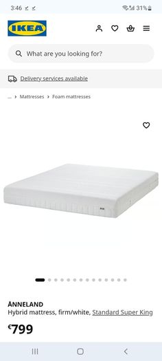 Ikea Standard Super King size mattress