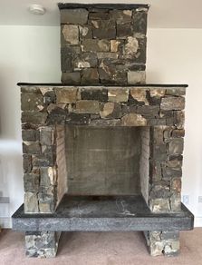 Natural Stone Fireplace Surround and Hearth Slab