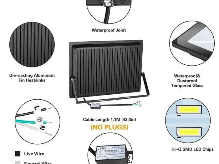 400W LED Floodlight IP66 Waterproof Outdoor Security Light