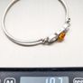 Vintage Silver, Natural Baltic Amber & CZ Bangle Image 10
