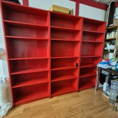 2 Red Billy Bookcase