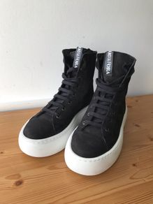 Andia Fora  high top leather platform shoes, uk4