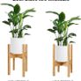 NEW SALE | Indoor Plant Stands with Planter Pot Tray, Adjustable Size Fits 8.5 9 10 11 to 12 Inch Pots, Wood Planter Rack, Mid Century Modern Display Rack Rustic Decor Image 3