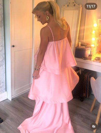 tiered maxi ballgown