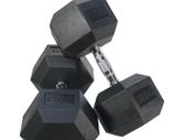 Rubber Hex Dumbbells - 2.5kg to 25kg pairs IN STOCK NOW