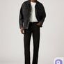 Mens Levis 502" Taper Jeans in black. Image 3