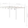 Garden Rose Arch Antique Brown 6x3x2.5 m Iron Image 5