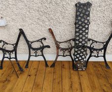 Cast iron bench ends (ONLY ONE SET LEFT)