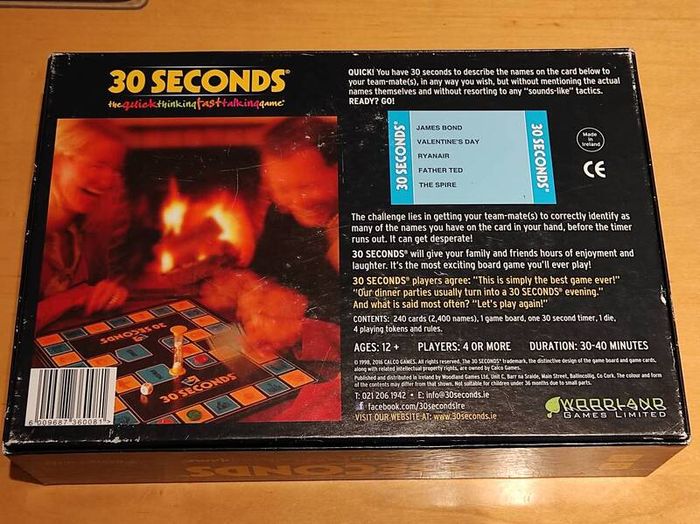 30 seconds board game