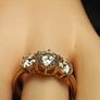 18kt Vermeil Moissanite Trinity Ring Image 7