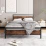 Double Bed Frame with Wooden Headboard Image 8