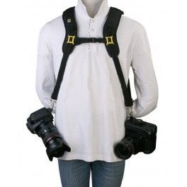 Double Dual Shoulder Strap Sling Belt For Two Cameras DSLR