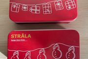 2 ikea Christmas Paper garlands Snowmen and presents.