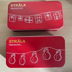 2 ikea Christmas Paper garlands Snowmen and presents.