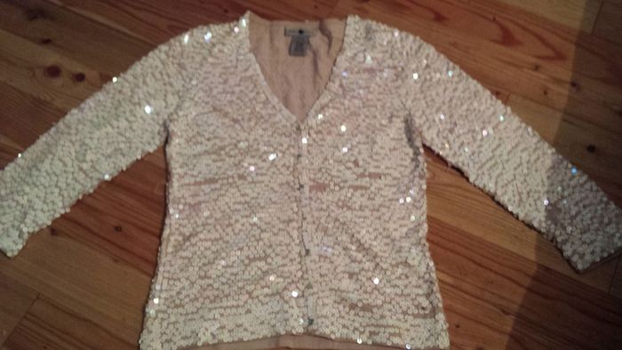 Champagne colour sequined top