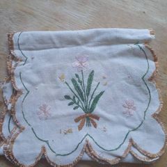 Vintage  Embroidered Settee Runner4