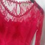 Womens pink lace top Image 3