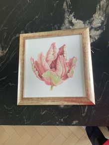 Beautiful framed embroidered florals