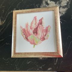 Beautiful framed embroidered florals