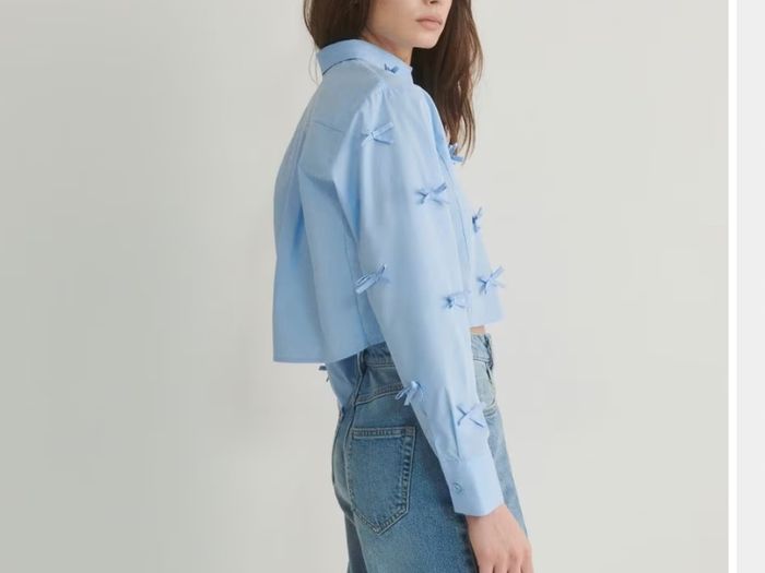 Reserved bow detail shirt size fits Xs s small m