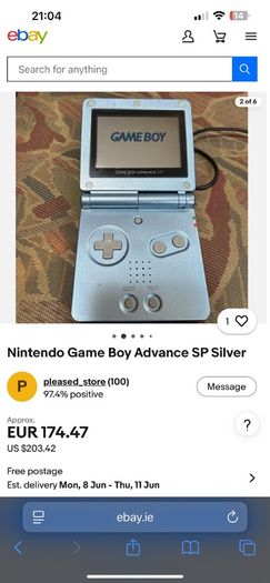 Gameboy Advanced SP Silver