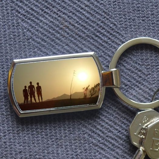 Personalised Rectangular Metal Photo Keyring