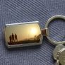 Personalised Rectangular Metal Photo Keyring Image 4