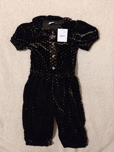 Next Baby All In One Velour Jumpsuit, New with tags