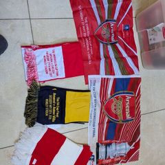 Arsenal finals flags and scarfs