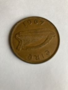 Rare Irish coin - 1967 Irish Penny 1d