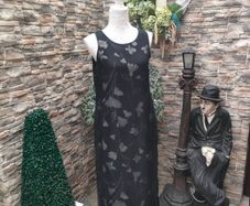 vintage 00s Wallis petite Black floral dress maxi
