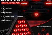F1 Style Triangle LED Stop Light Rear Third Warning Strobe Lamp