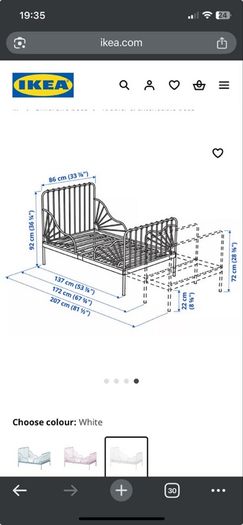 Ikea Minnen extendable bed